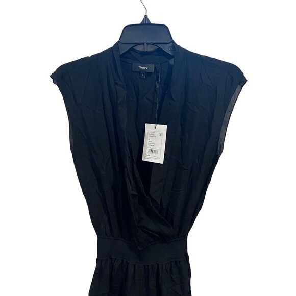 Theory Wide-Leg Draped Silk Jumpsuit - Picture 3 of 4